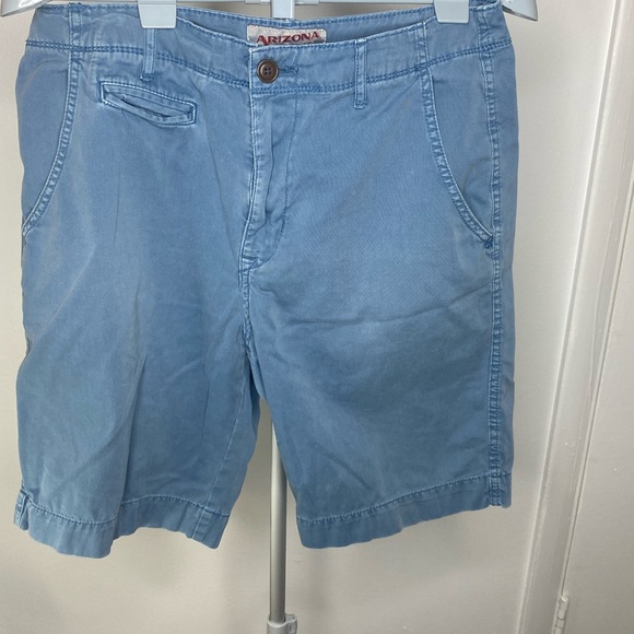 Arizona Jean Company Light Blue Flat Front Men's Shorts - Picture 6 of 8